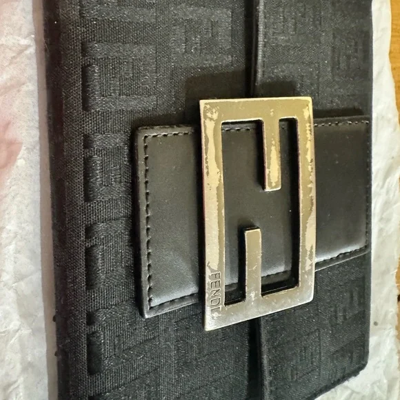 Fendi Black zucca fold over wallet - Picture 12 of 15